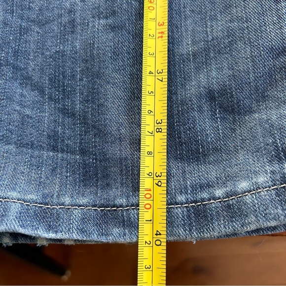 WRANGLER Medium Wash Pink Accents Womens Size 9/10 Low Rise Bootcut Jeans Cowboy - Picture 8 of 16